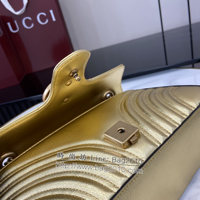 Gucci專櫃古馳最新款雙G拉鏈內袋滑鏈包單肩斜挎女包 jh2172型號：443497